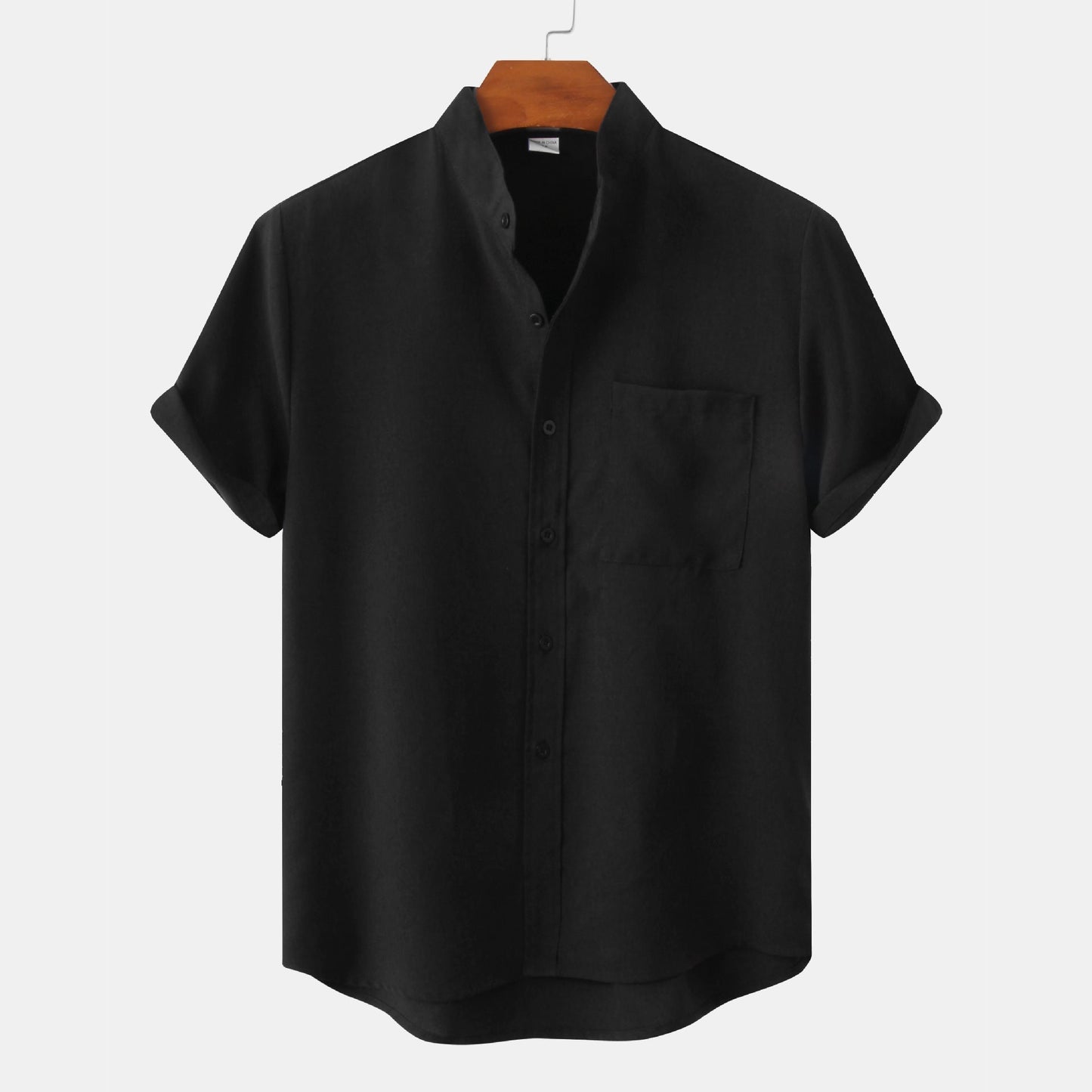 Renkson™ | Chemise en coton unie avec boutons